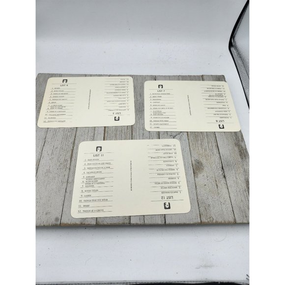 Vintage 1988 Scattergories Game Replacement Boards papers lists set of 2 - Picture 7 of 10